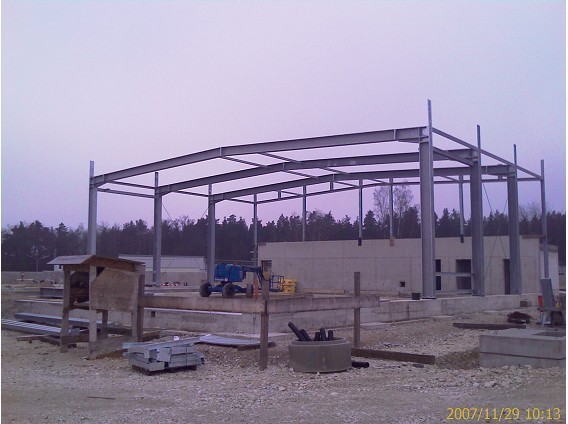 Neubau einer Waschhalle f&uuml;r Hubschrauber in Roth